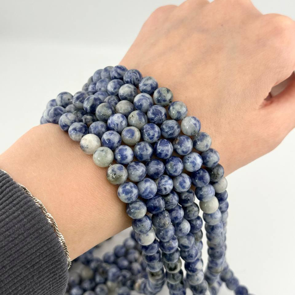 Бусины Содалит размер 10мм 12мм натуральный камень